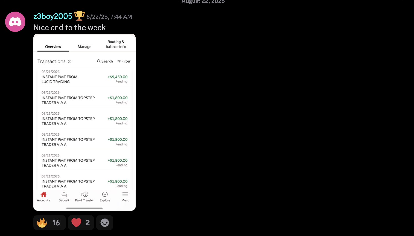 Student payout proof: community member shared payout screenshot 7
